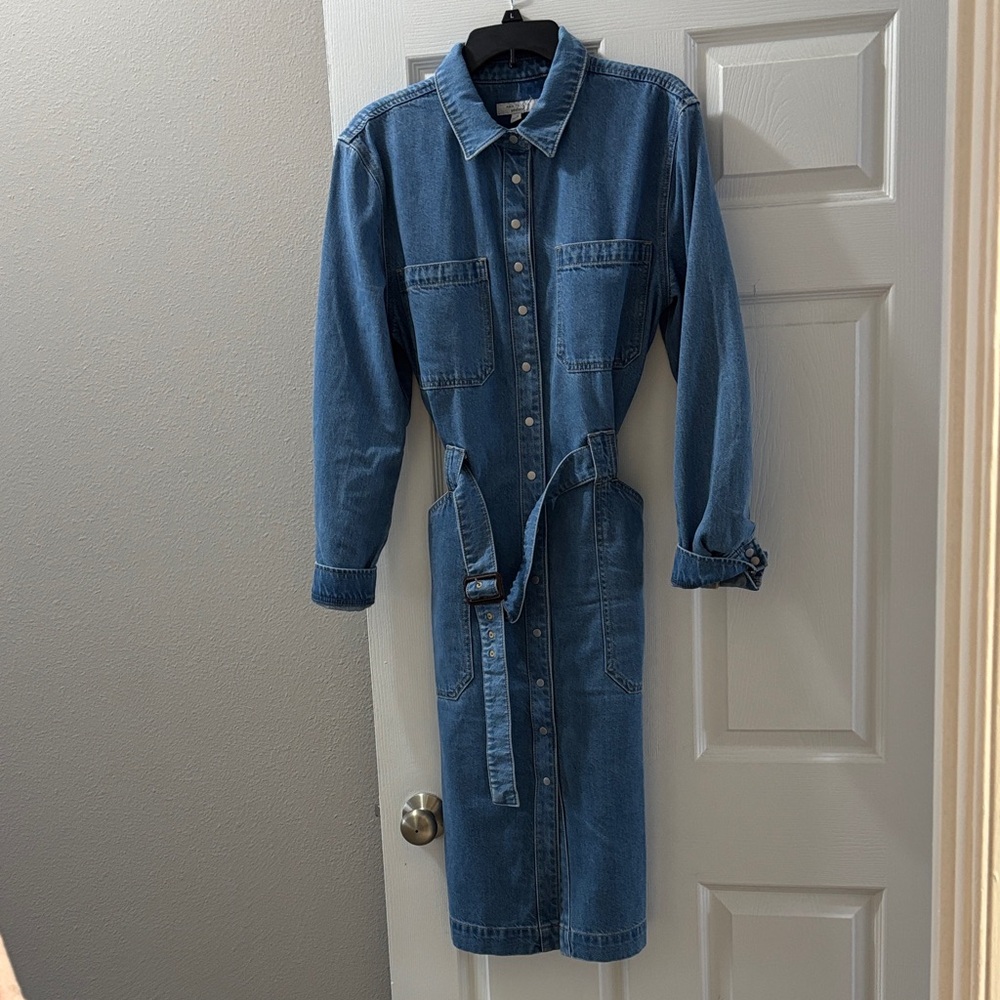 Ann Taylor Blue Denim Shirt Dress